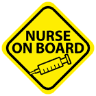 Nurse on board (10x10 cm)
